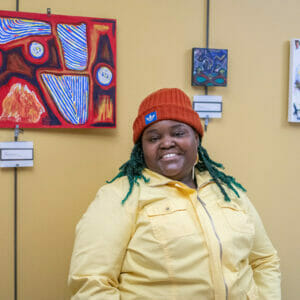 Jai is an artist in Avivo's ArtWorks program, a program with their Community Support Program.