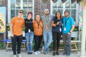 Avivo's Street Outreach Team poses in September for a photo after receiving the FORE grant supporting Avivo's harm reduction response.