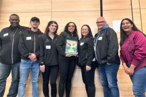 Avivo's Street Outreach Team has been named the City of Minneapolis 2025 Public Health Heroes, nominated by (right) Ward 10 Councilmember and Council Vice President Aisha Chughtai.